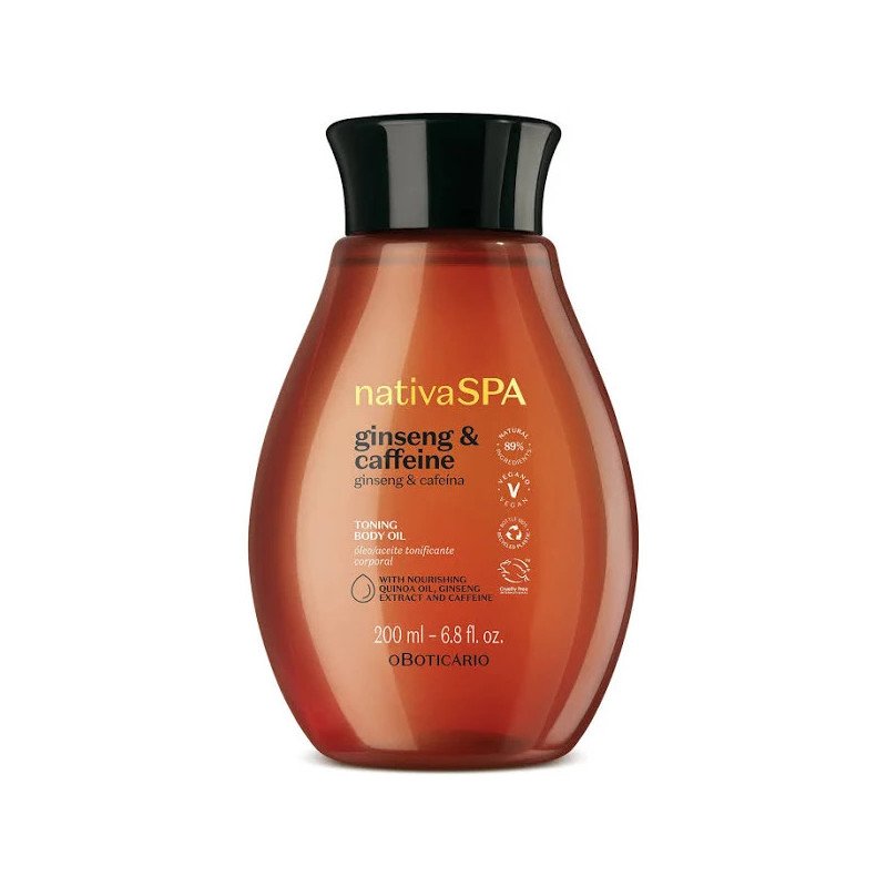 Aceite Hidratante de Quinoa Nativa SPA Con Ginseng y Cafeína 200ml - Vegan Cruelty Free