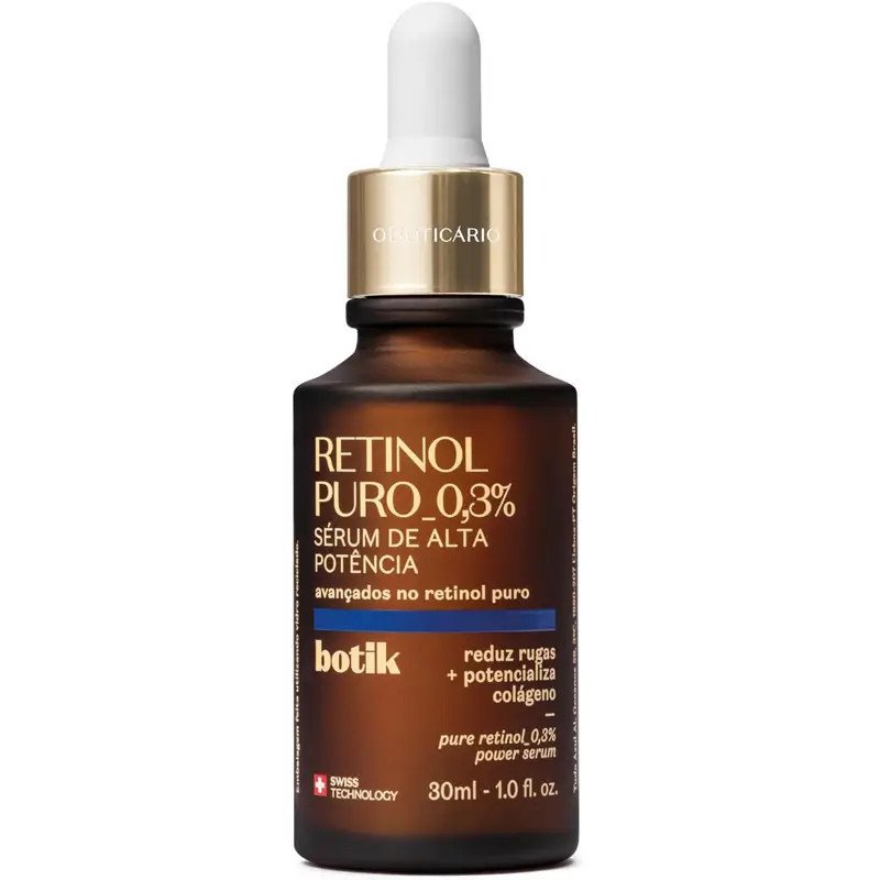 O Boticário Botik Sérum Facial Alta Potencia Retinol Puro para la Cara 0,3% Reductor Arrugas Vegan 30ml